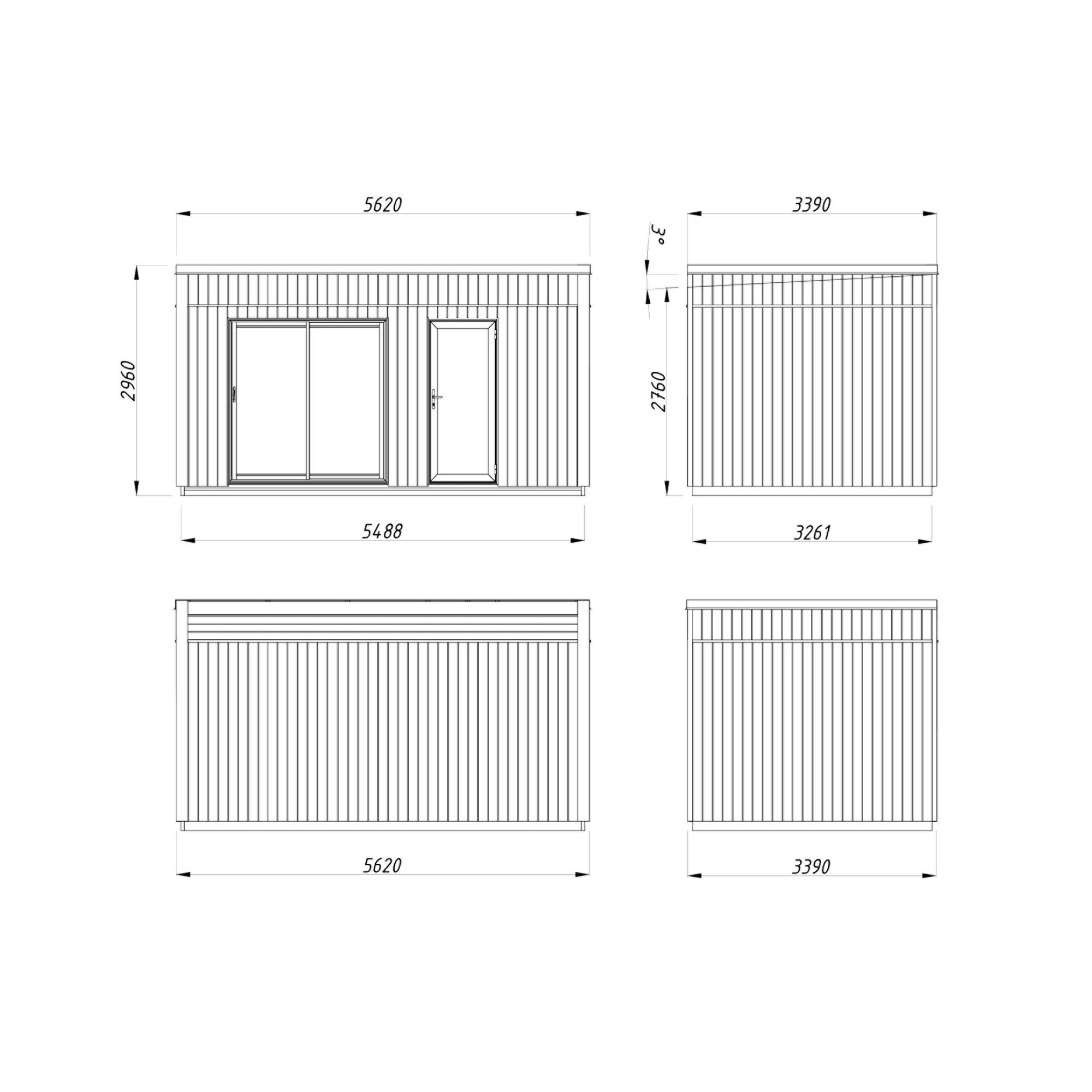 Trädgårdshus Palmako Johanna 19 m² (inv. 16,6 m² )