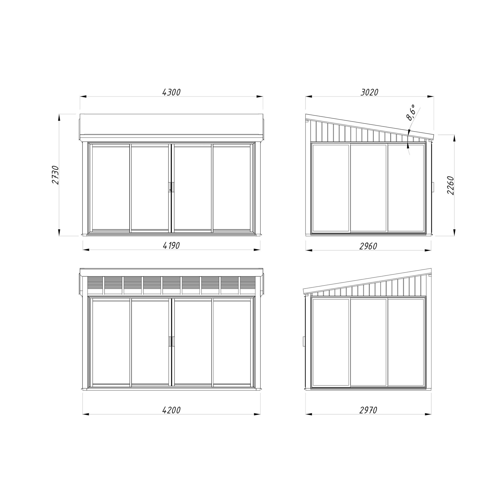 Trädgårdshus Palmako Johanna 41 m² (inv. 31,8 m² )