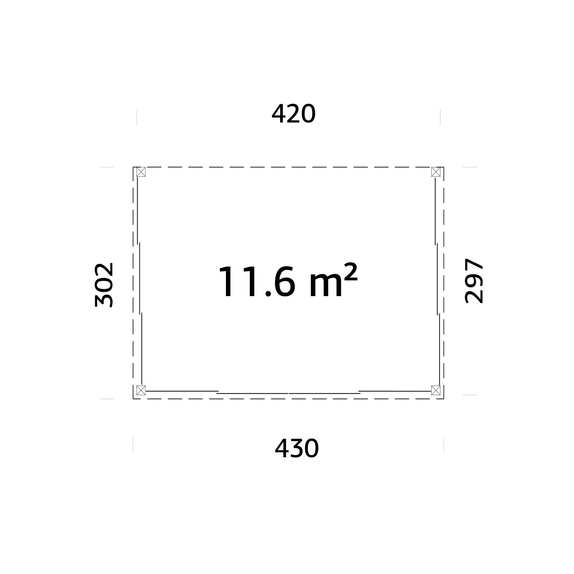 Trädgårdshus Palmako Johanna 41 m² (inv. 31,8 m² )