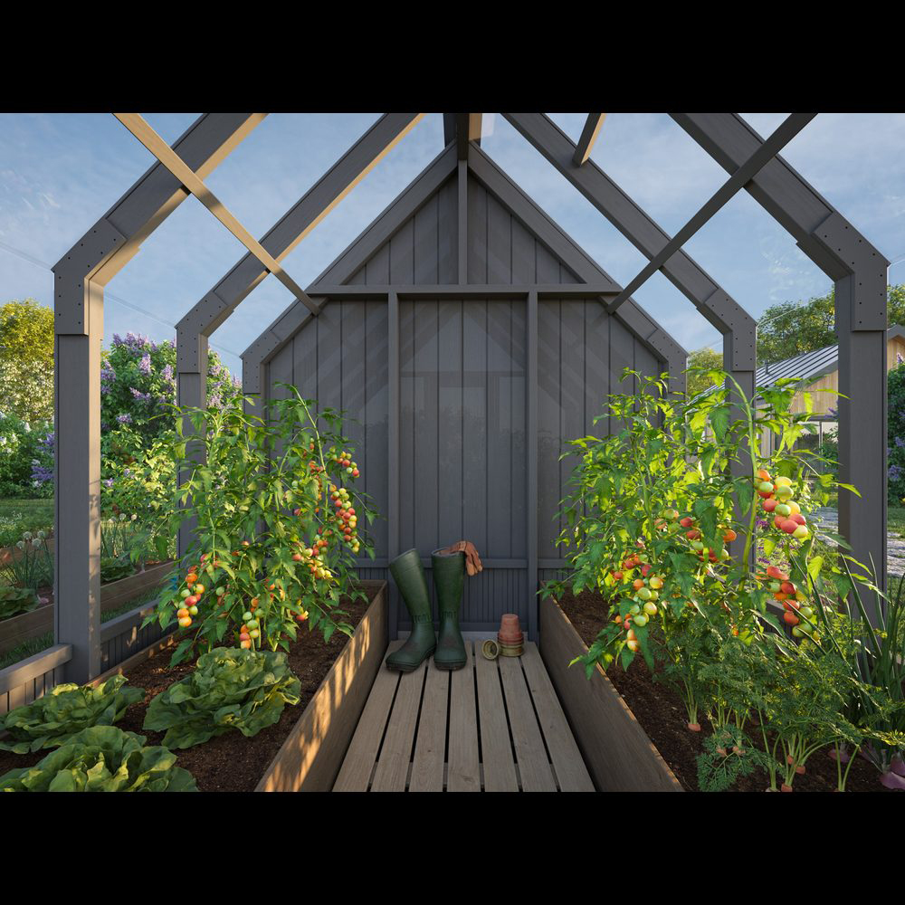 Växthus Palmako Emilia 10,2 m² (inv. 5,4+4,0 m²)