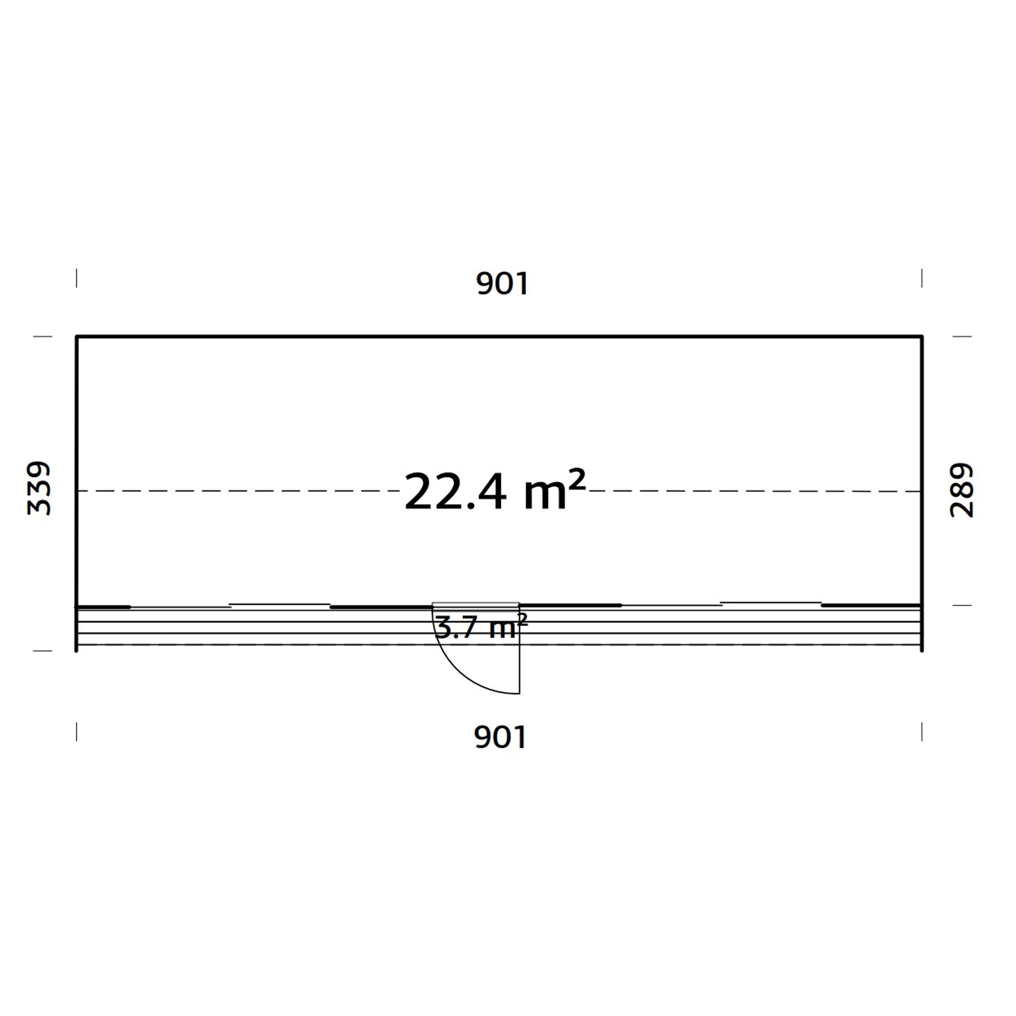 Trädgårdshus Palmako Johanna 30,6 m² (inv. 22,4 m² )