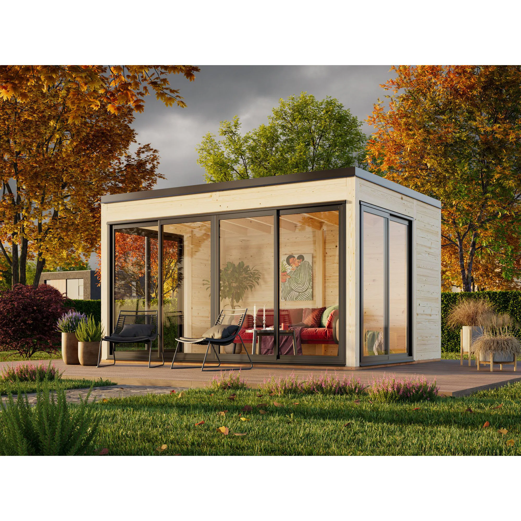 Stuga Palmako Serena 13,4 m² Set 2 Slide (inv. 12,6 m²)