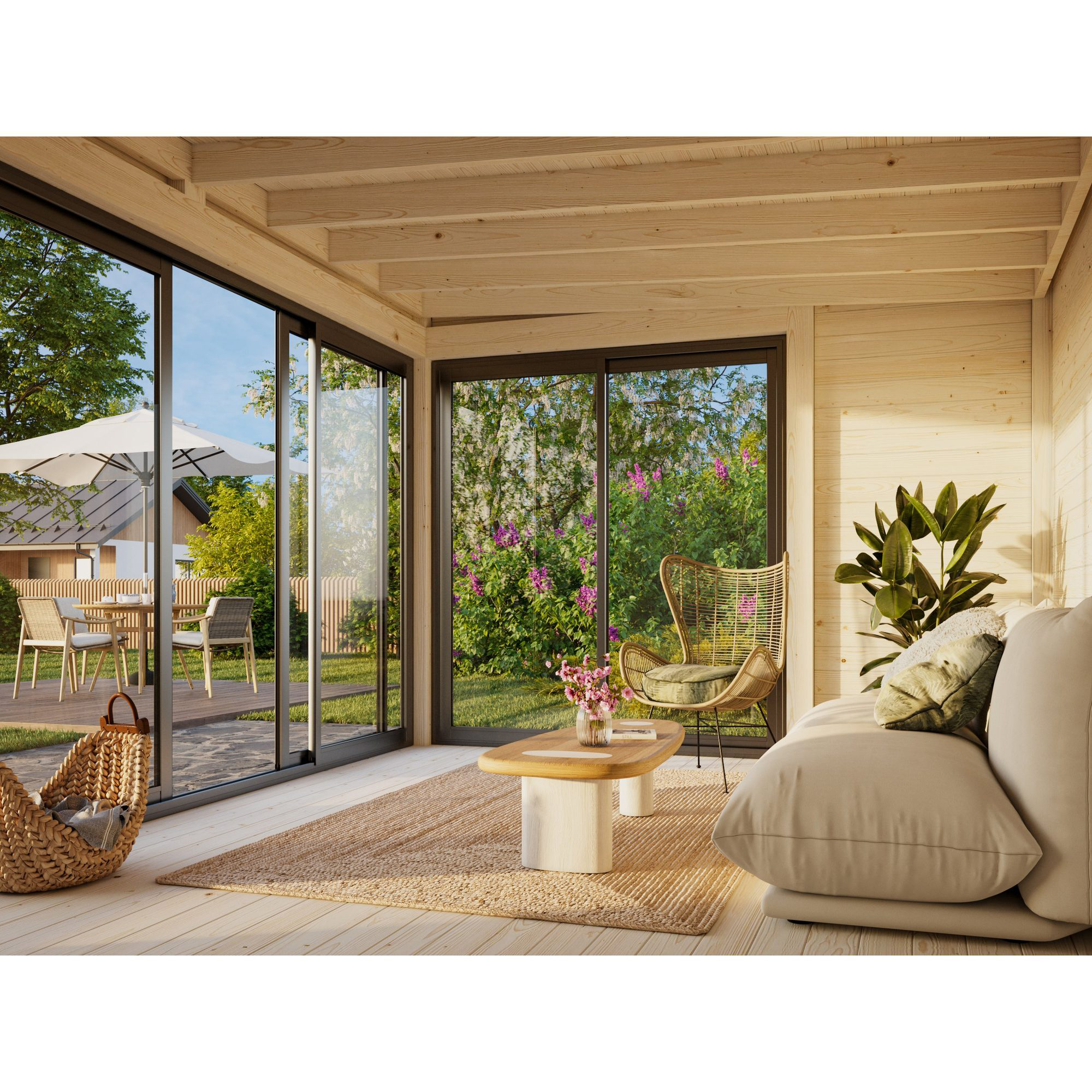 Stuga Palmako Serena 13,4 m² Set 1 Slide Plus (inv. 12,6 m²)