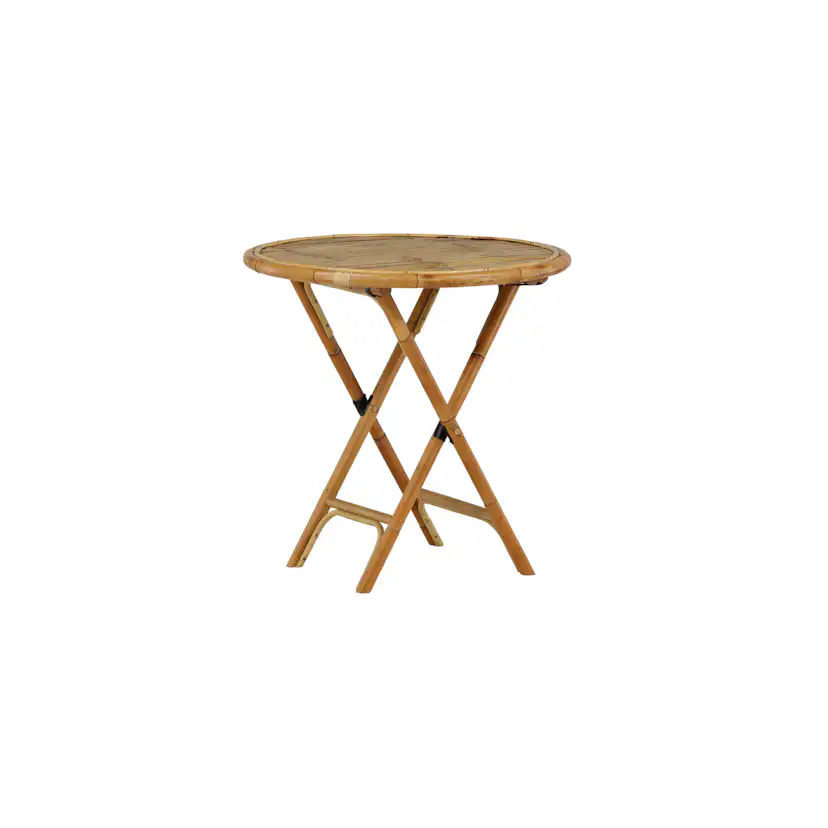 Trädgårdsbord Venture Home Cane, Cafébord Utomhus i Naturfärgad Rotting