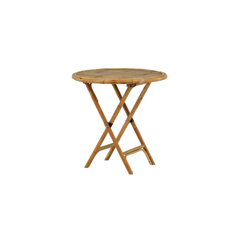 Trädgårdsbord Venture Home Cane, Cafébord Utomhus i Naturfärgad Rotting