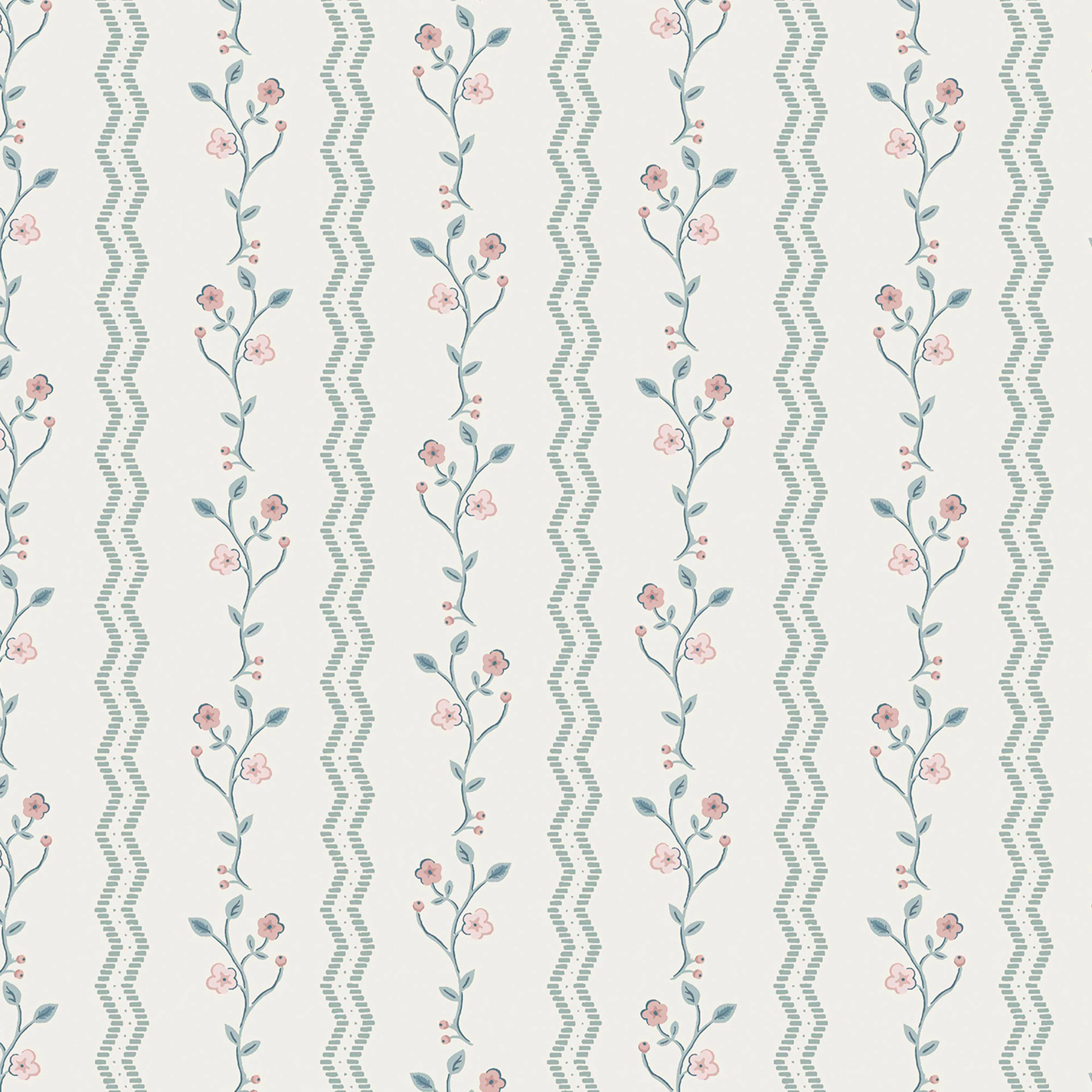 Tapet Laura Ashley Blencow Stripe Dark Duck Egg Blå 122748