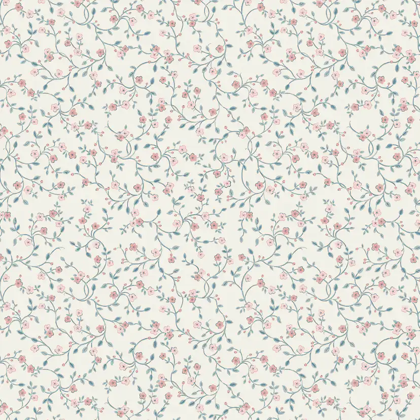 Tapet Laura Ashley Belncow Sprig Dark Duck Egg Blå 122749