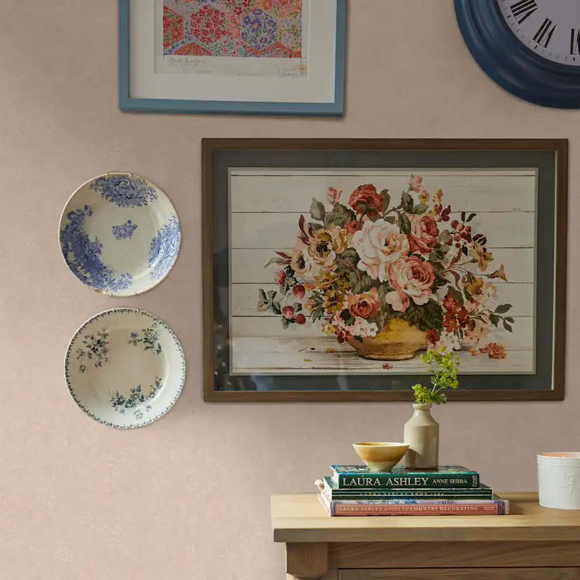 Tapet Laura Ashley Brindley Plaster Rosa 122755
