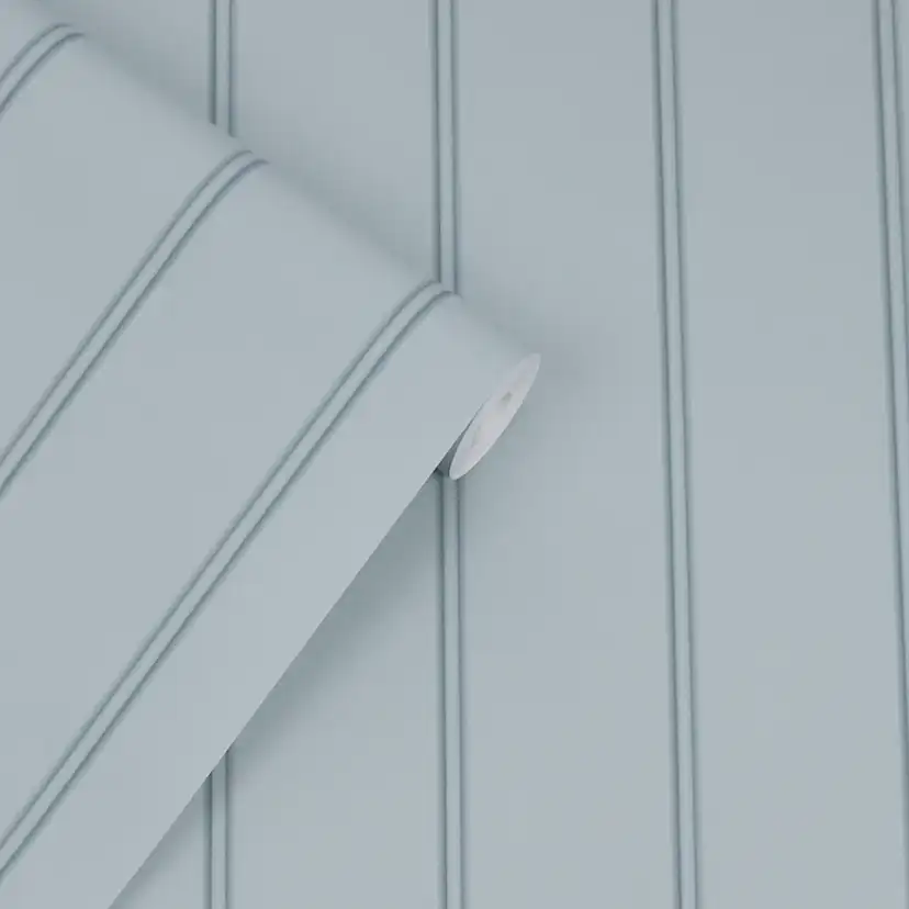Tapet Laura Ashley Chalford Trä Panelling Seaspray Blå 122758