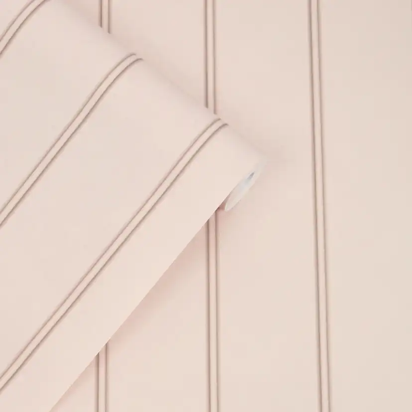 Tapet Laura Ashley Chalford Trä Panelling Plaster Rosa 122760