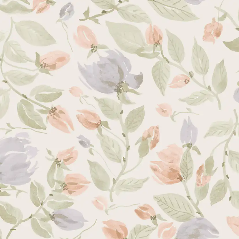 Tapet Laura Ashley Orisia Peony Pale Sage Grön 122761