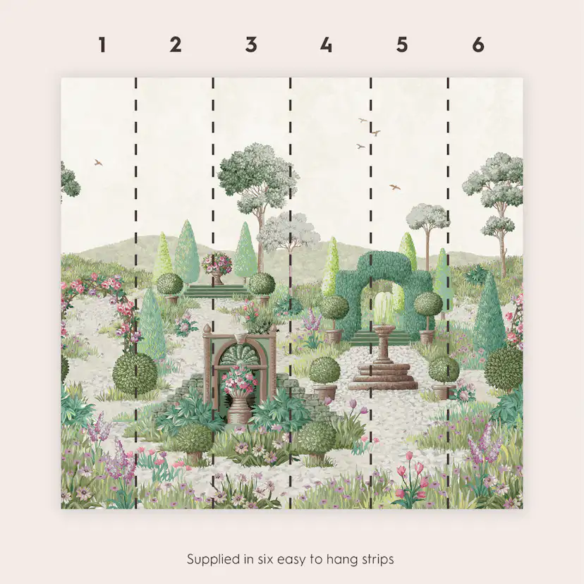 Fototapet Laura Ashley Naunton Folly Fern Grön 122770