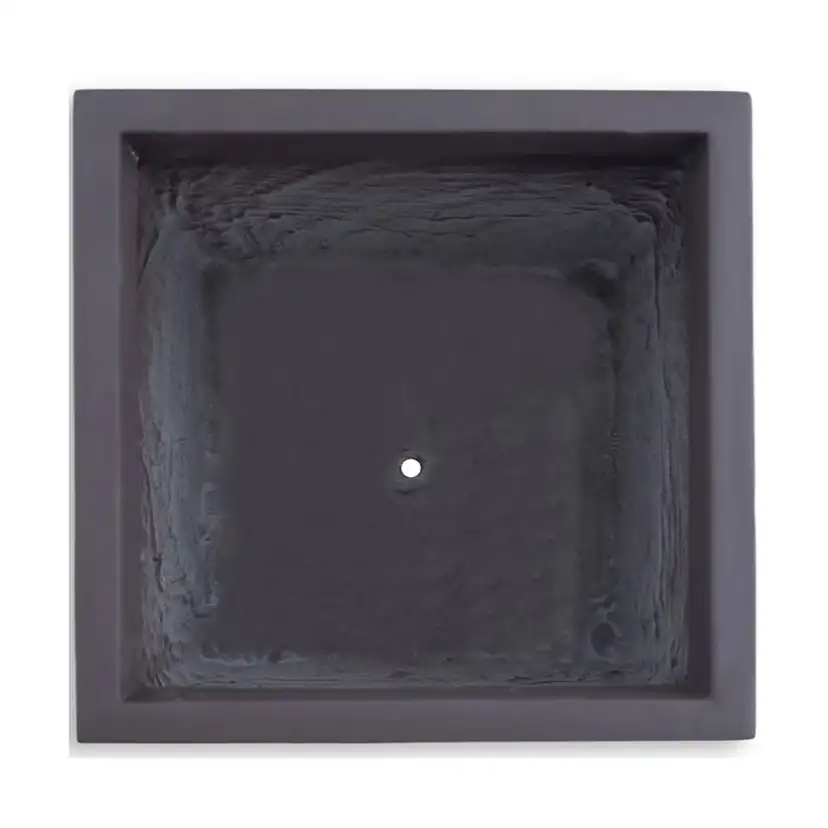 Kruka Lyfco Fyrkantig Låg Mörkbrun 2-pack