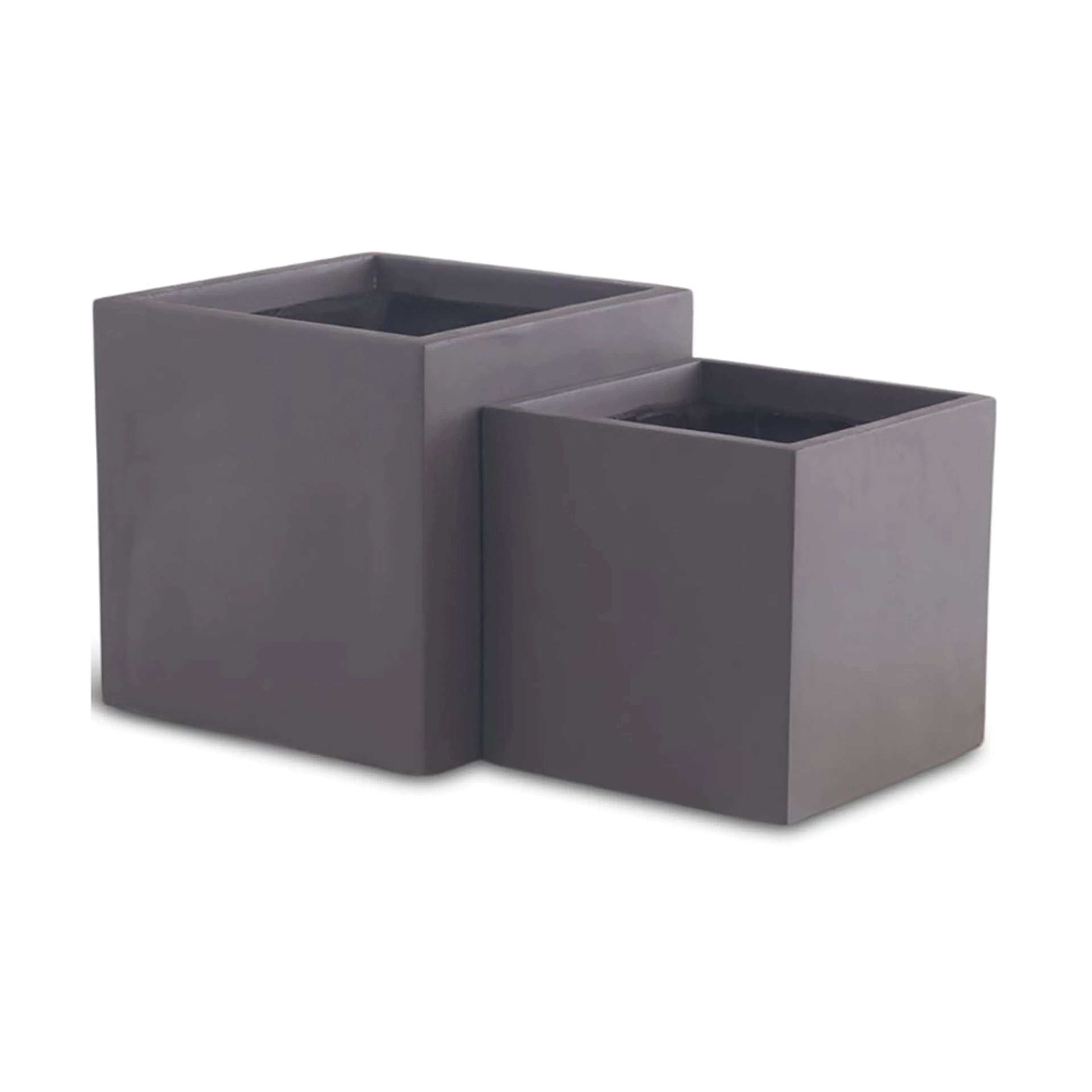 Kruka Lyfco Fyrkantig Mörkbrun 2-pack