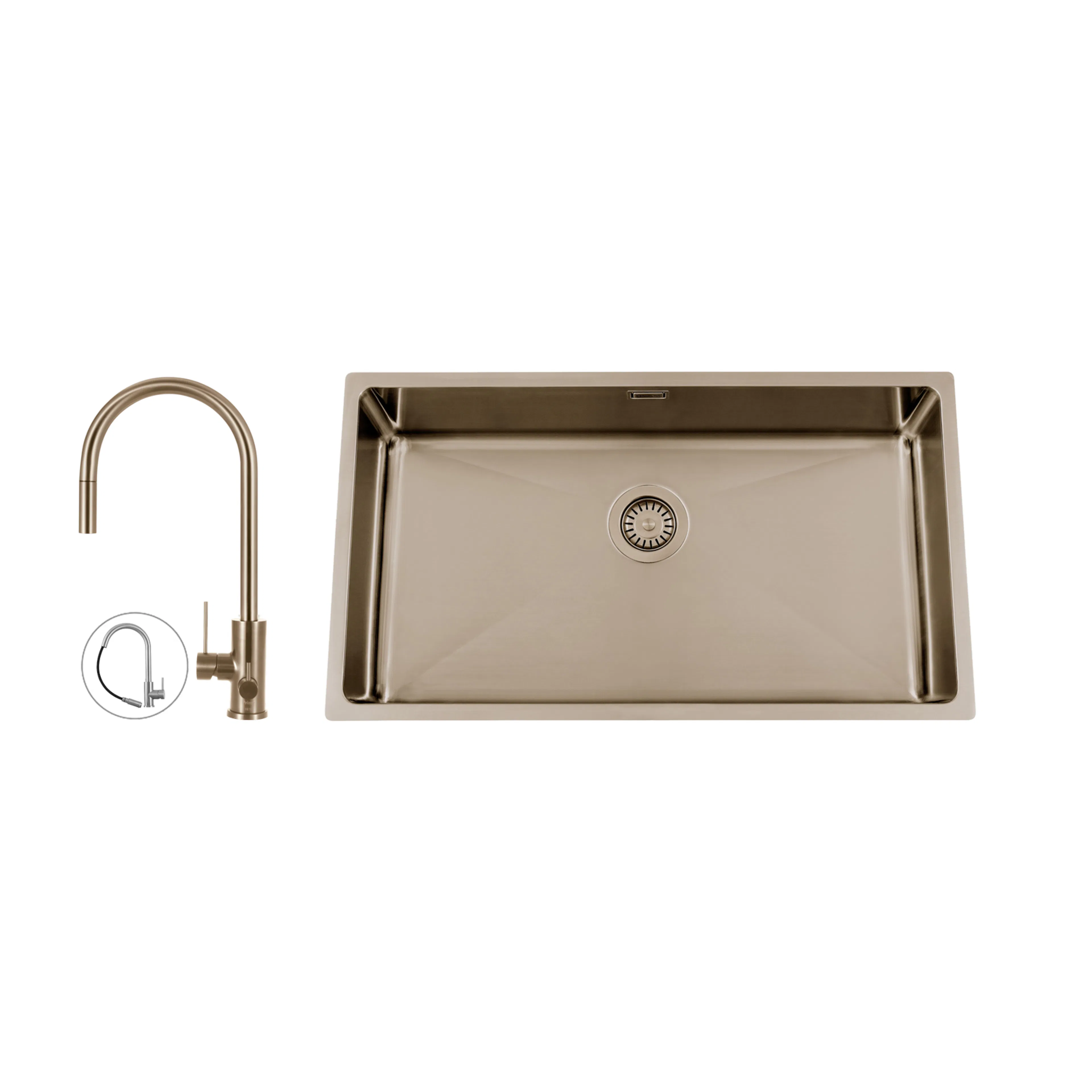 Disklåda Nordic Tech Titan 730 X med Köksblandare Steel Accent D