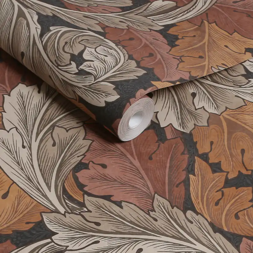 Tapet William Morris At Home Acanthus 124224 EasyUp, Mönstrad Orange