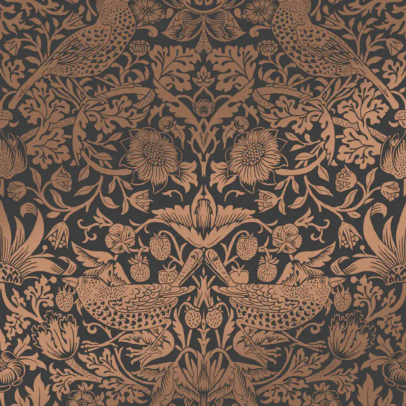 Tapet William Morris At Home Strawberry Thief Fibrous 124236