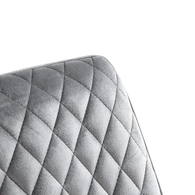 Matstol In Living Hennebyn Sammetsklädd Grå Stol 2 st