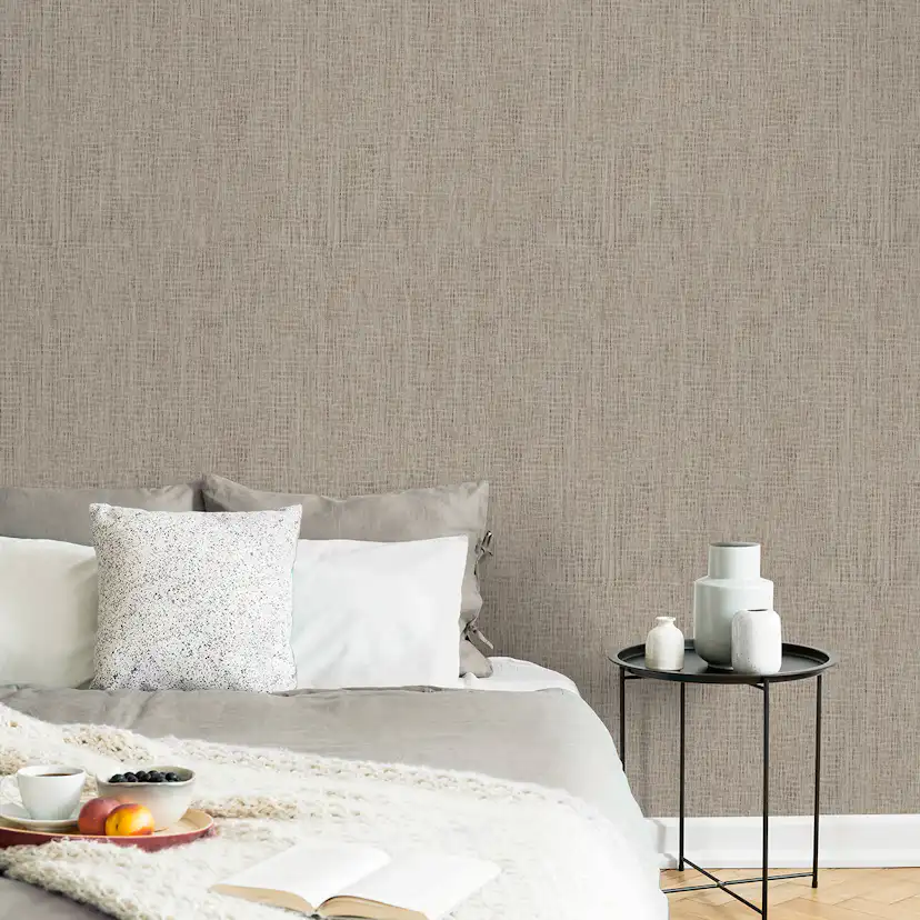 Tapet Superfresco Easy Canvas Ljusbrun