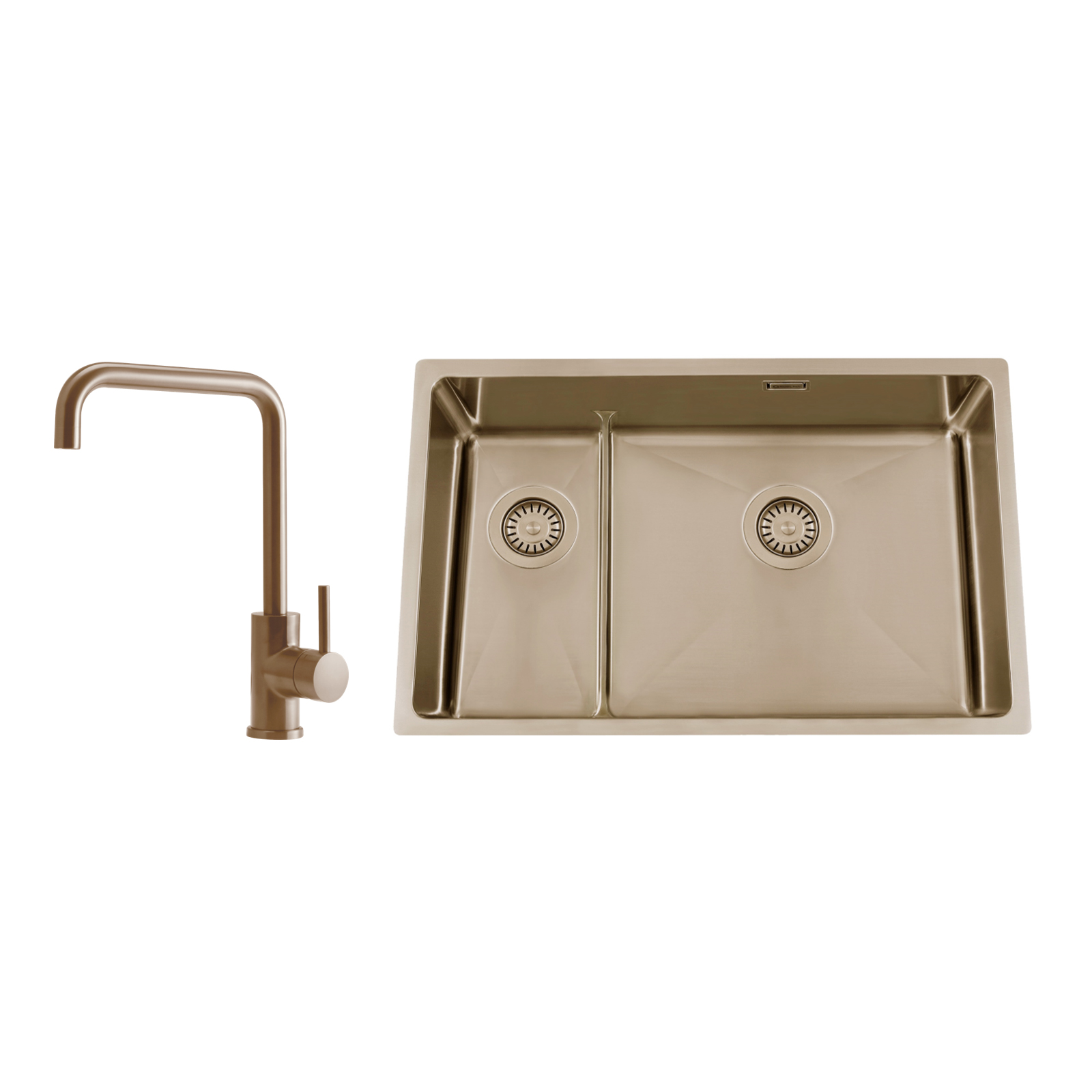 Disklåda Nordic Tech Titan 73 KHX Nickel med Köksblandare Steel Square