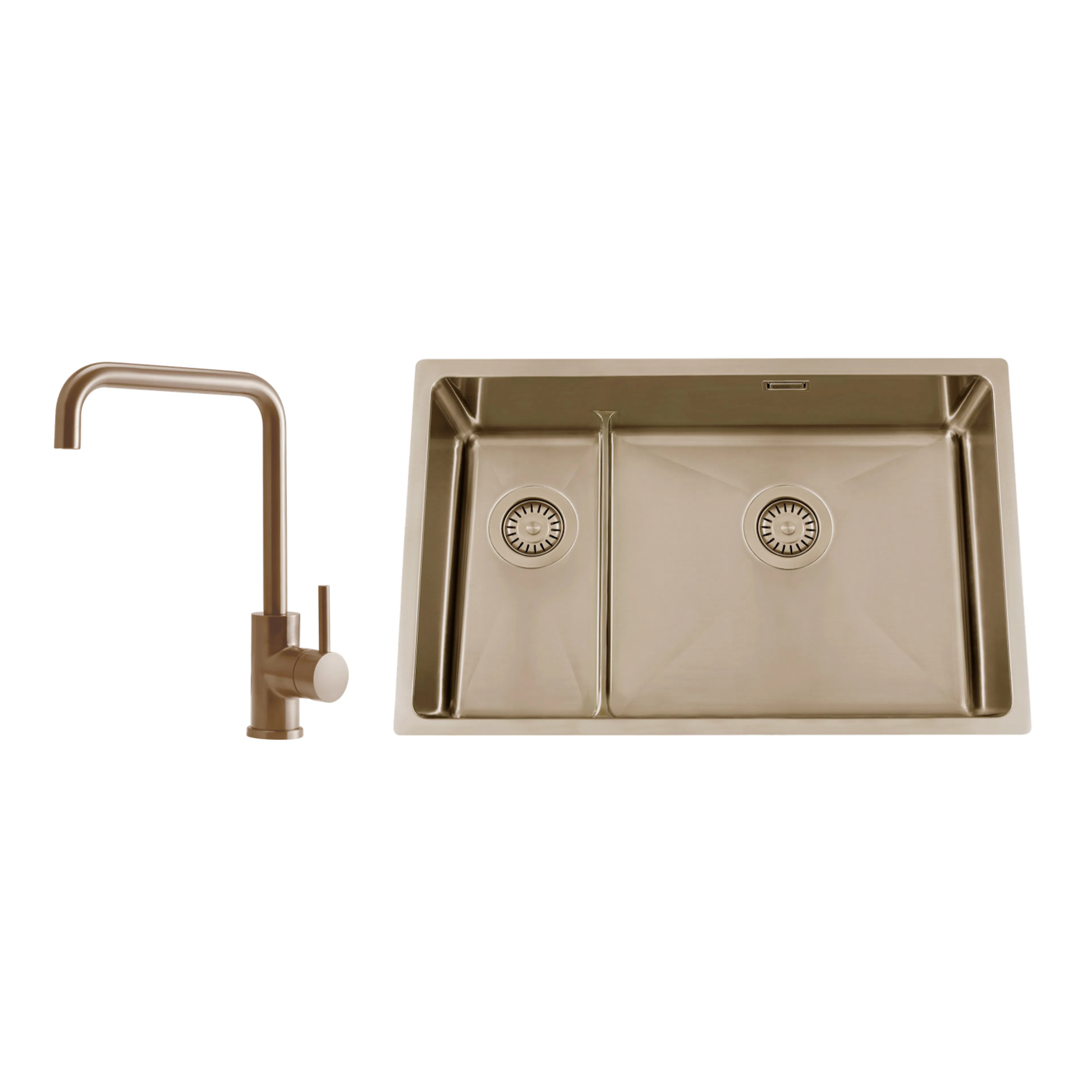 Disklåda Nordic Tech Titan 73 KHX Nickel med Köksblandare Steel Square