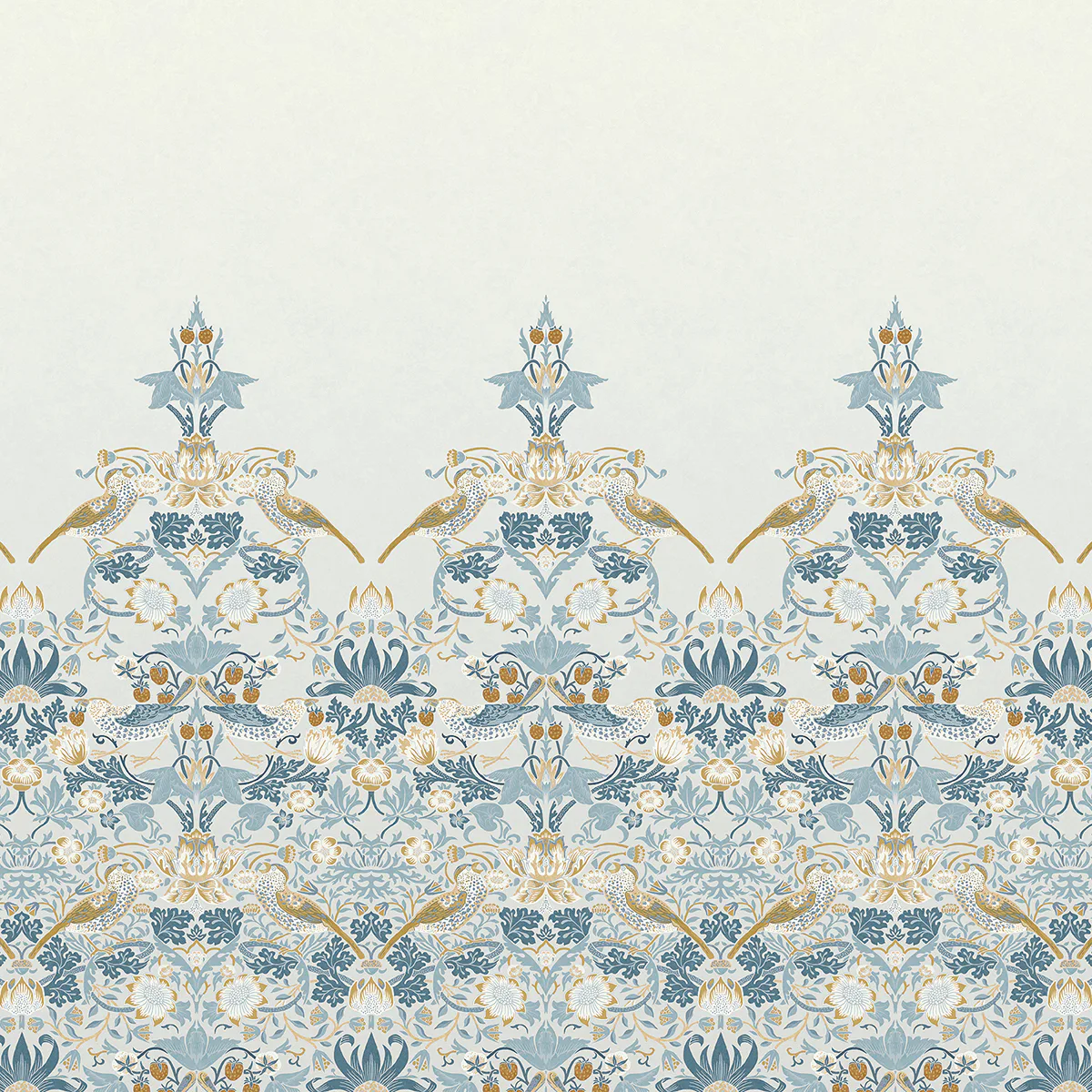 Fototapet William Morris At Home Strawberry Thief Soft Blue