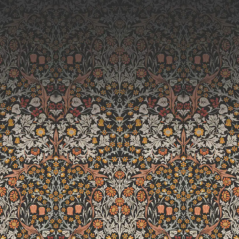 Fototapet William Morris At Home Blackthorn Charcoal