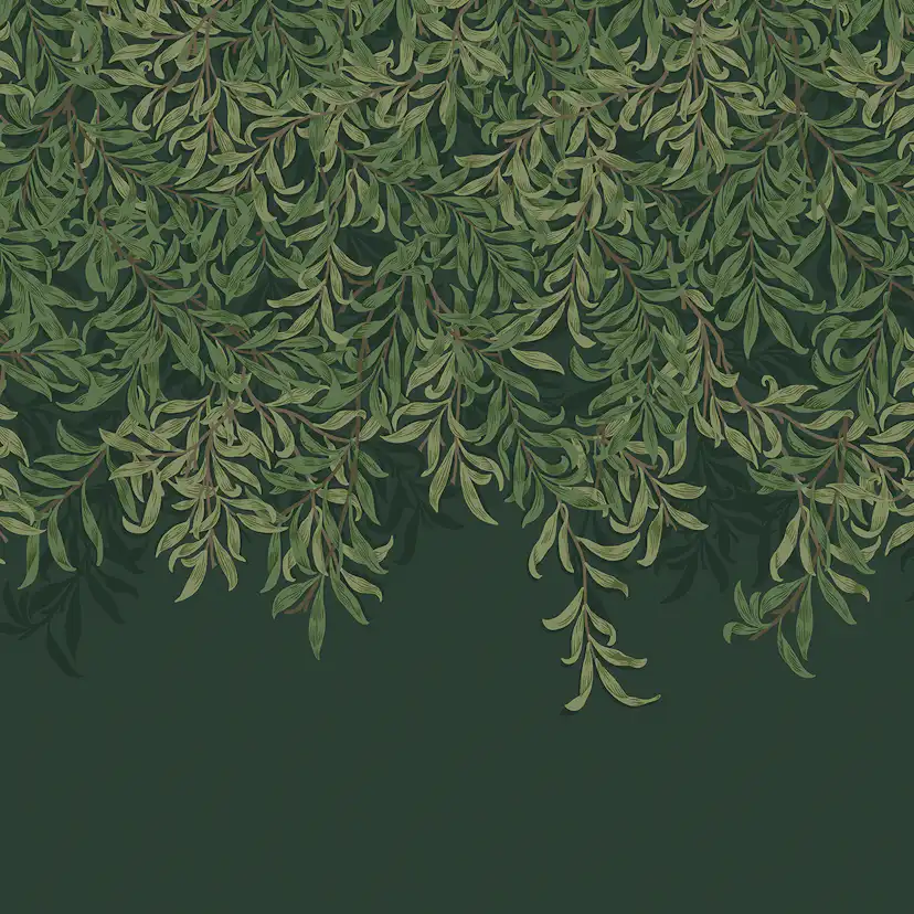 Fototapet William Morris At Home Willow Bough Deep Green