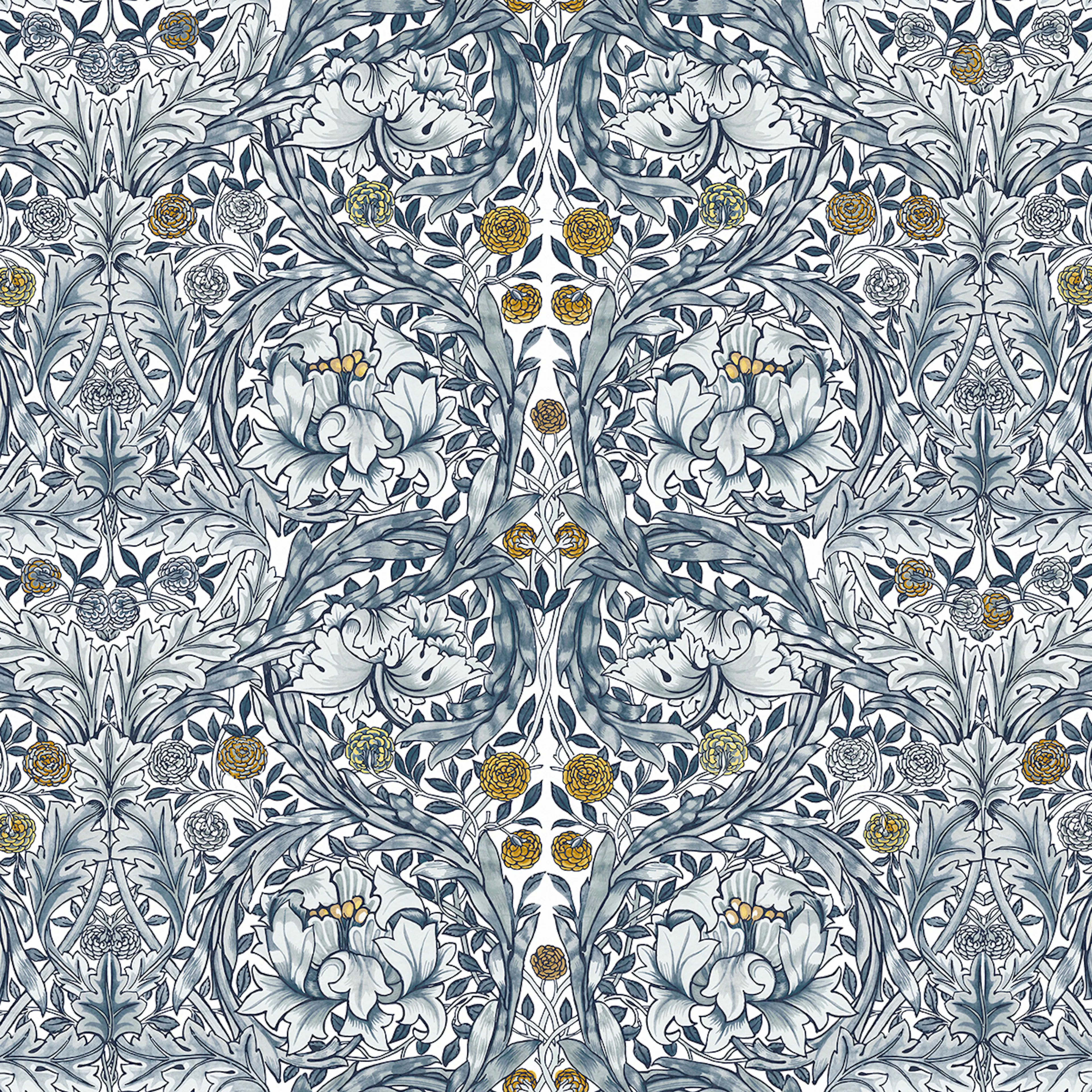 Fototapet William Morris At Home African Marigold Blue