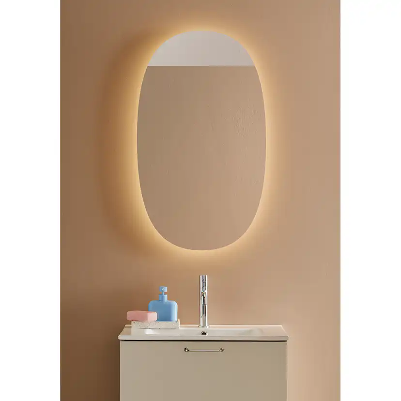 Spegel Hafa Ellipse LED 500x850