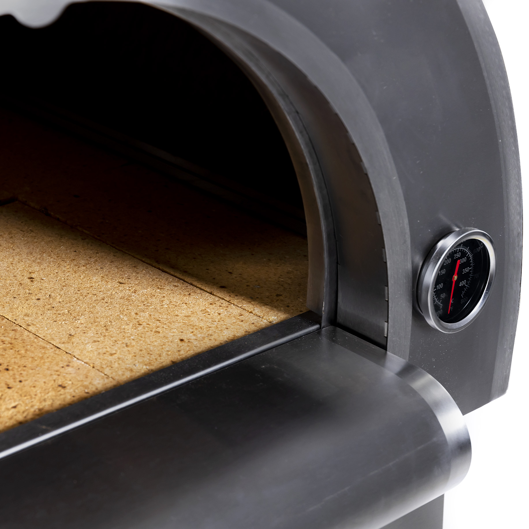 Pizzaugn Metalcraft Milano Vedeldad i Rostfritt Stål med Sidobord