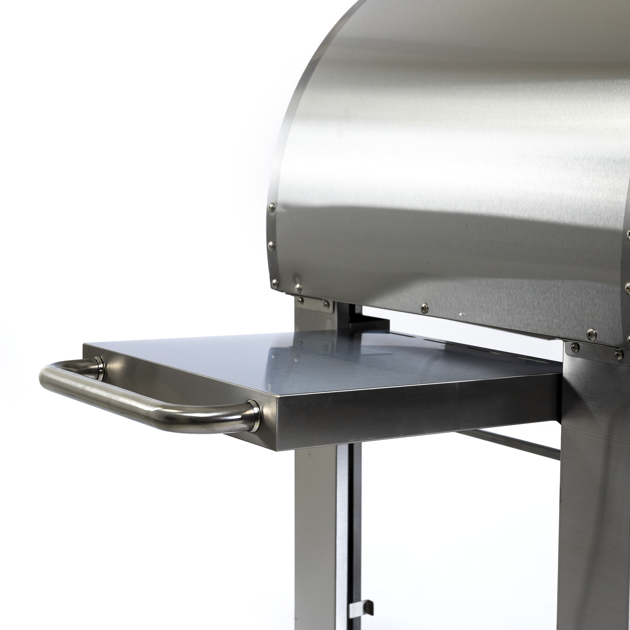 Pizzaugn Metalcraft Milano Vedeldad i Rostfritt Stål med Sidobord