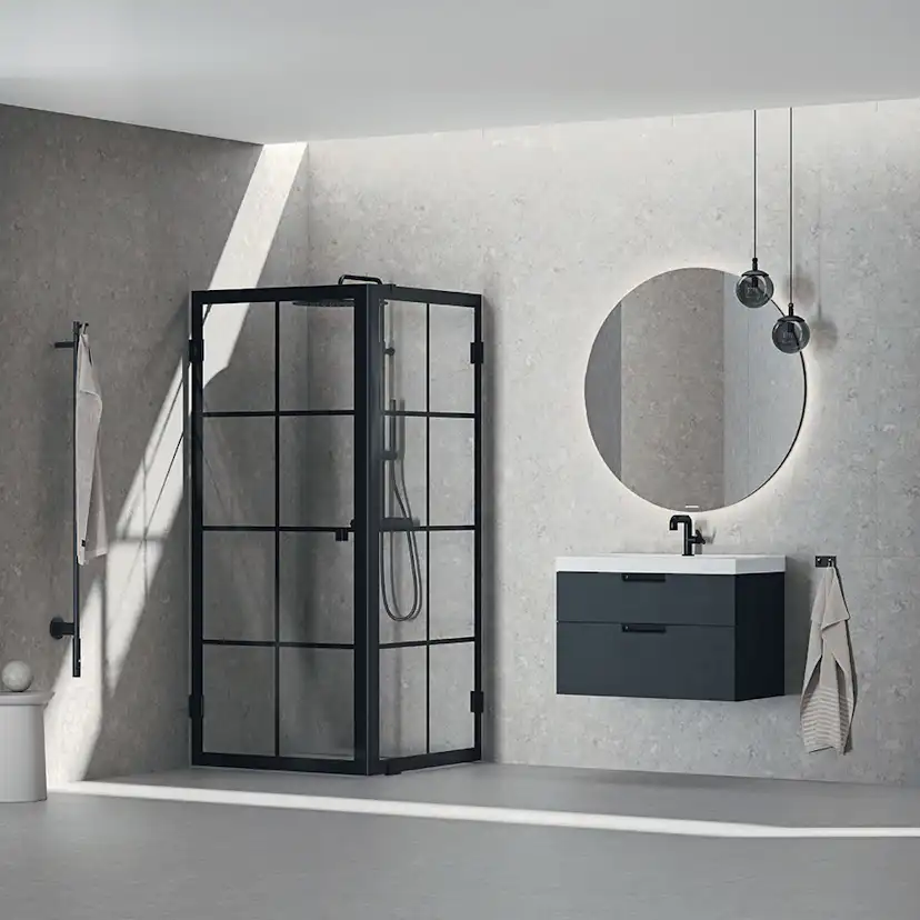 Spegel Svedbergs Valje Rund med LED Belysning