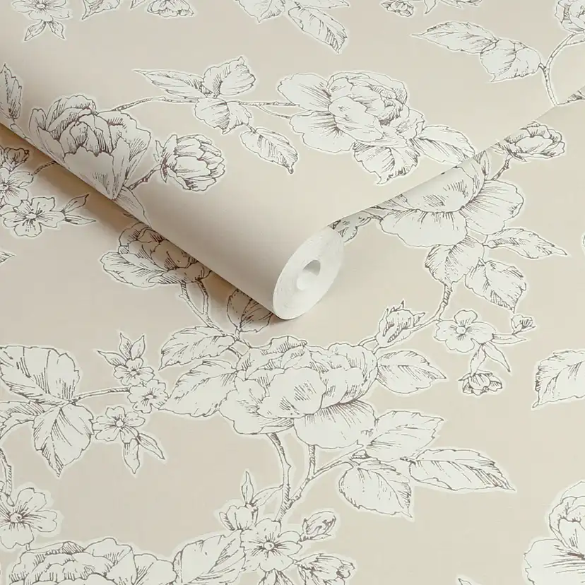 Tapet Laura Ashley Pollington Roses Naturell