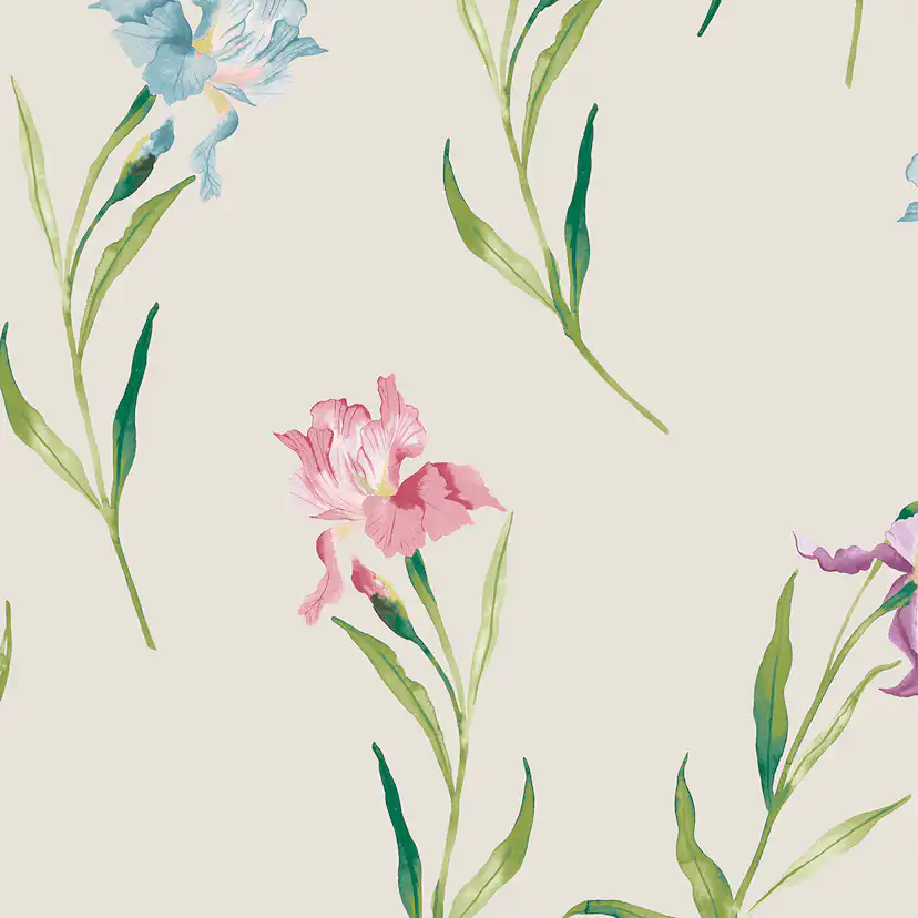 Tapet Laura Ashley Hawling Irises Naturell