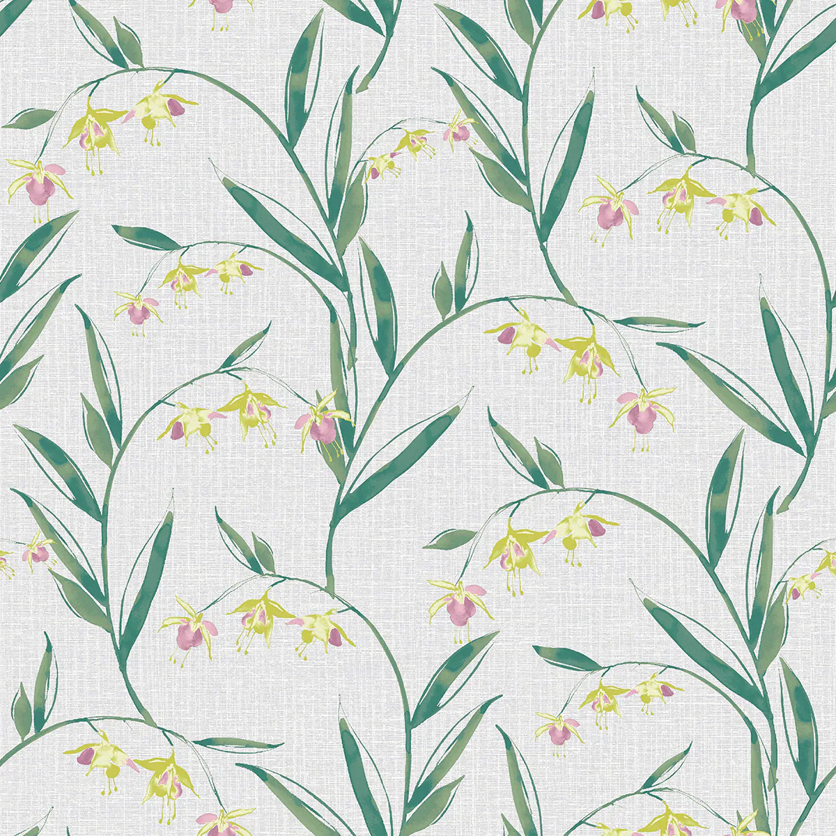 Tapet Laura Ashley Fulwell Fuchsia Grå