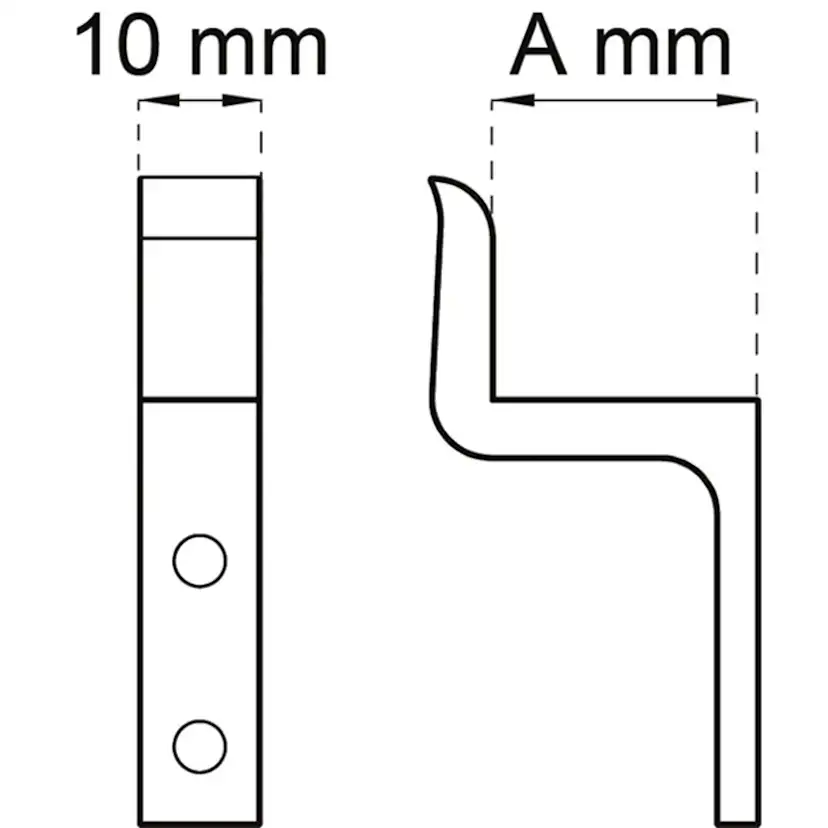 Fönstervredshake Habo 3 Krom