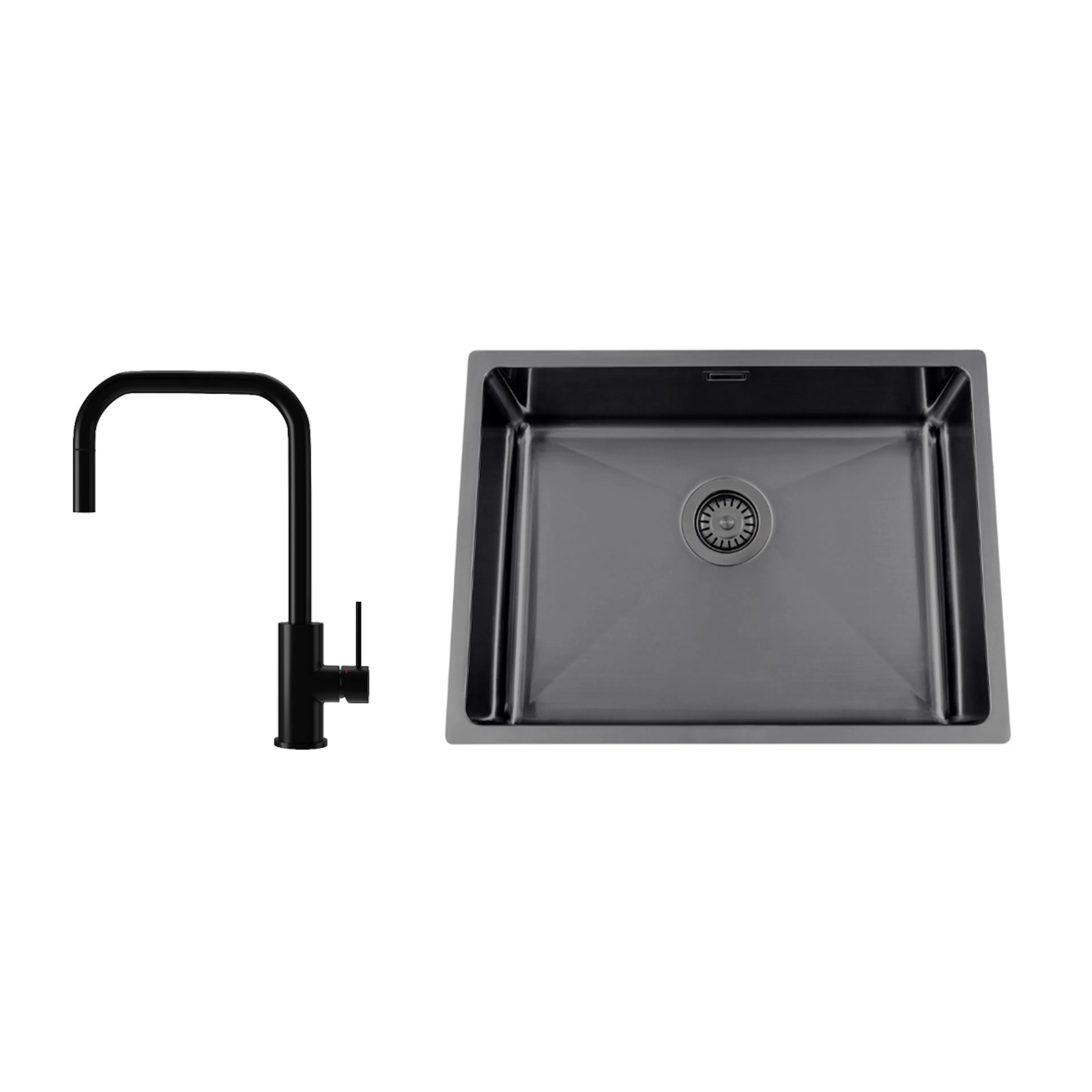 Disklåda Nordic Tech Titan 530 X med Köksblandare Steel Accent Square D