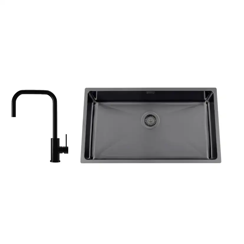 Disklåda Nordic Tech Titan 730 X med Köksblandare Steel Accent Square D