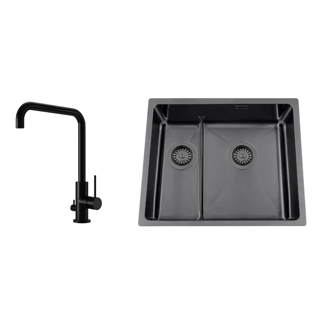 Disklåda Nordic Tech Titan 53 KHX Nickel med Köksblandare Steel Mood D