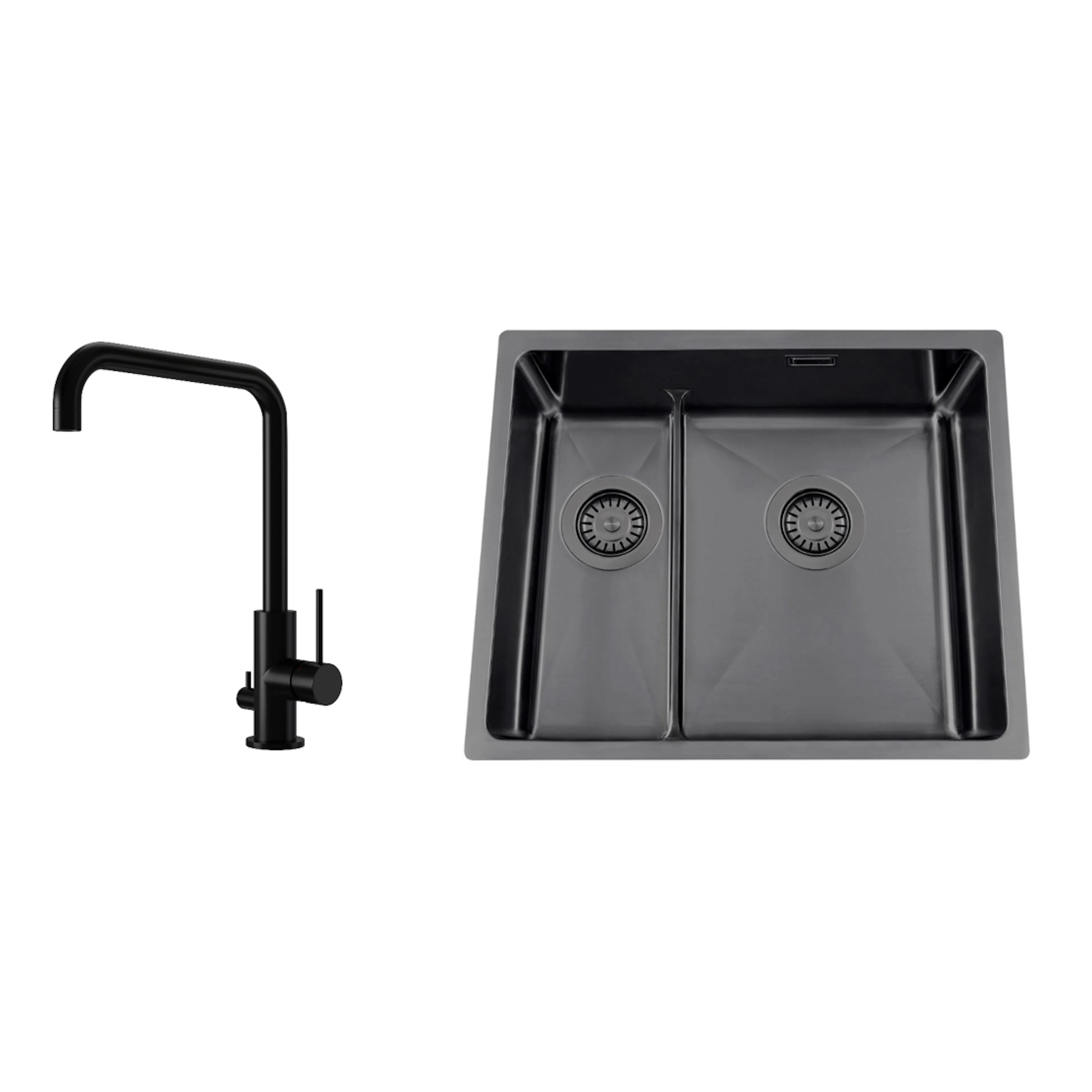 Disklåda Nordic Tech Titan 53 KHX Nickel med Köksblandare Steel Mood D