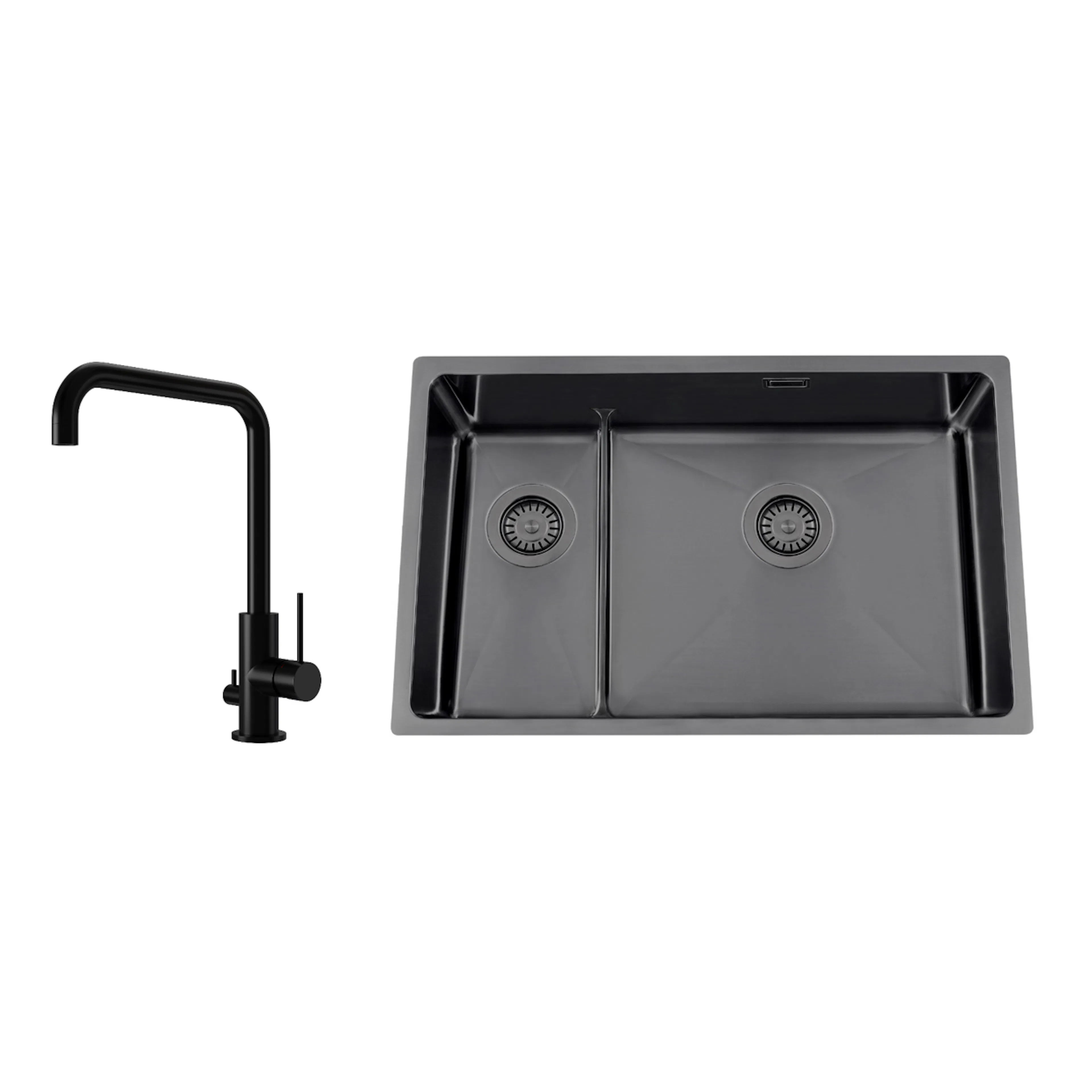 Disklåda Nordic Tech Titan 73 KHX Nickel med Köksblandare Steel Mood D