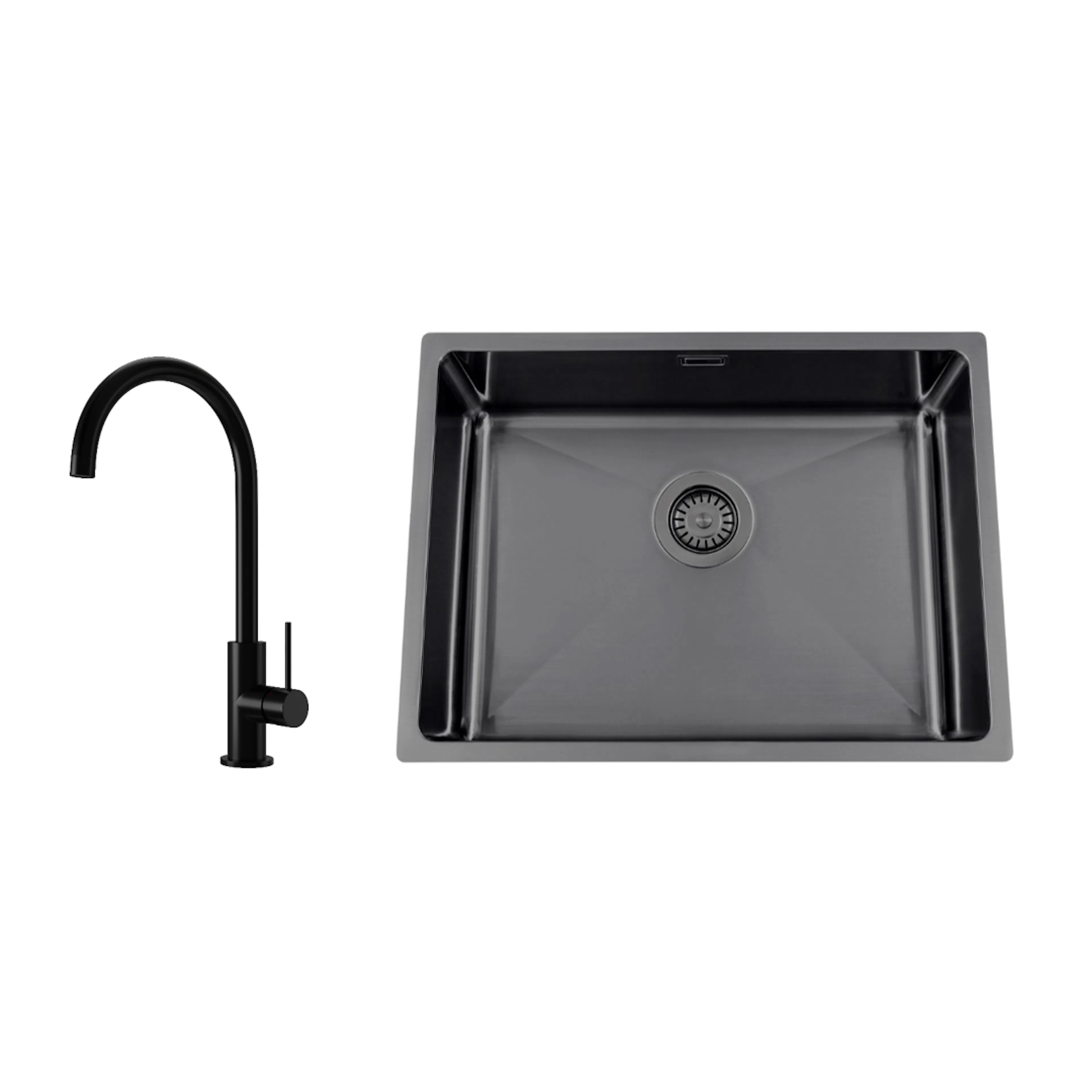 Disklåda Nordic Tech Titan 530 X med Köksblandare Steel Equip Shadow