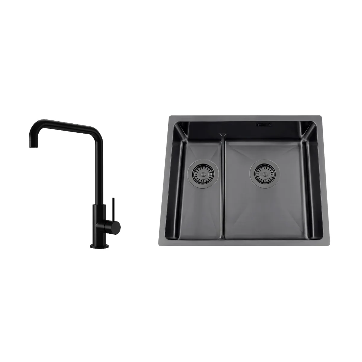 Disklåda Nordic Tech Titan 53 KHX Nickel med Köksblandare Steel Mood Shadow