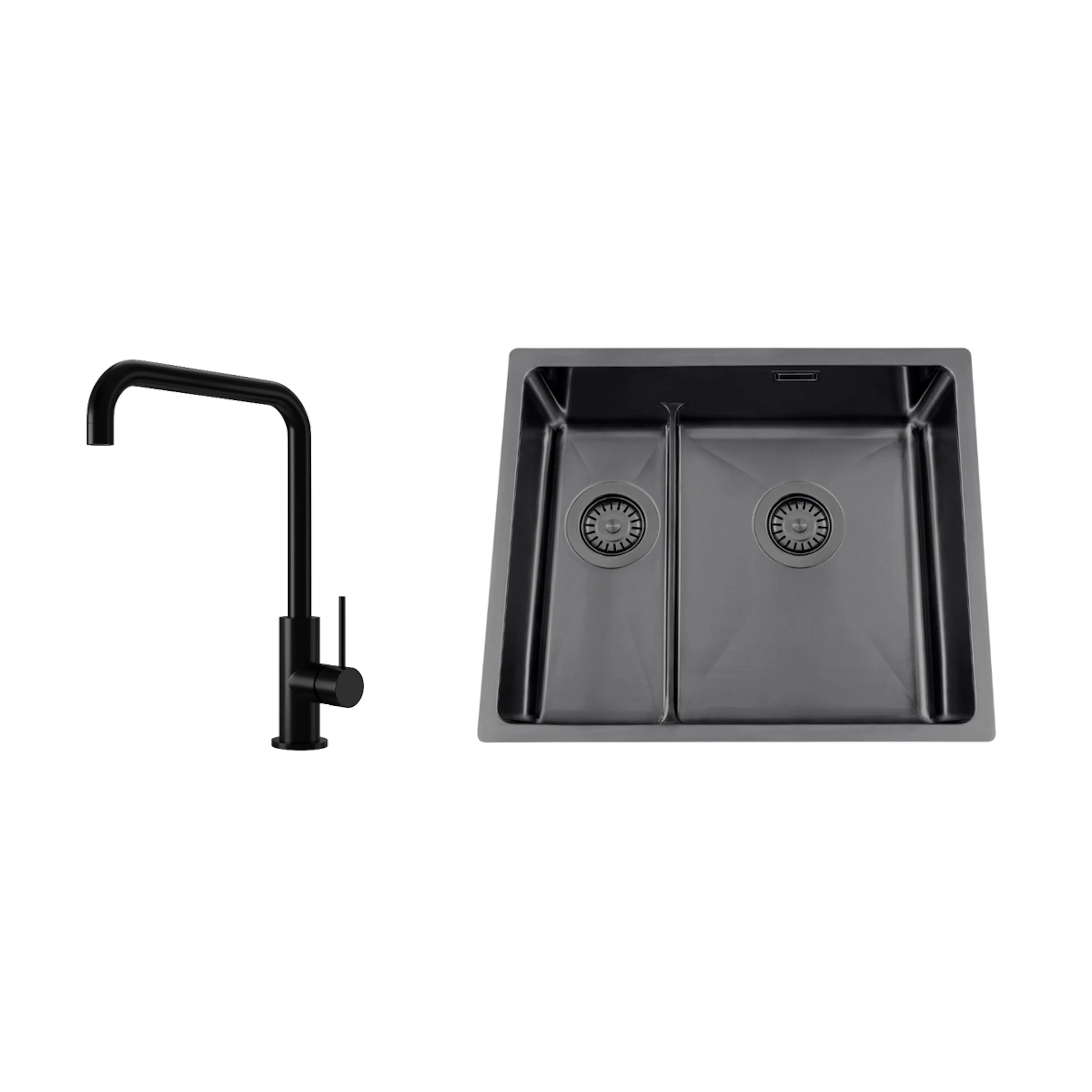 Disklåda Nordic Tech Titan 53 KHX Nickel med Köksblandare Steel Mood Shadow