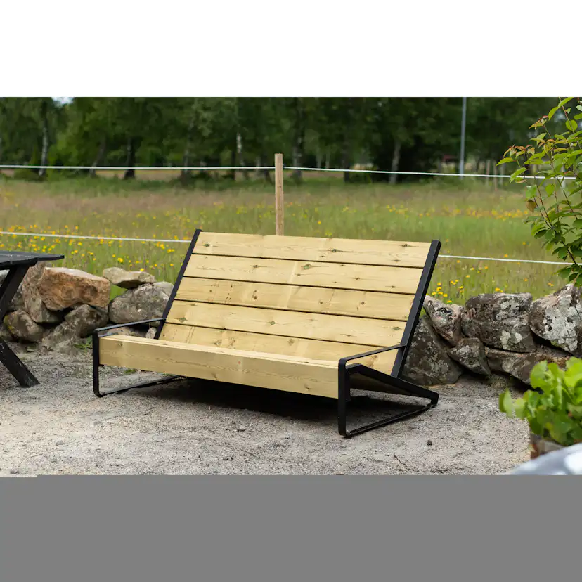 Solsoffa Jabo Vansjön med 2st Gavlar Svart