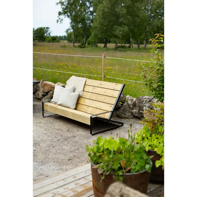 Solsoffa Jabo Vansjön med 2st Gavlar Svart