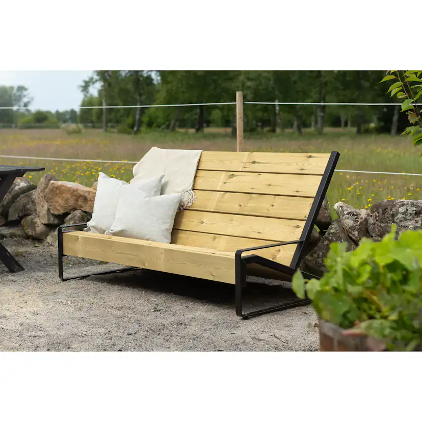 Solsoffa Jabo Vansjön med 2st Gavlar Svart