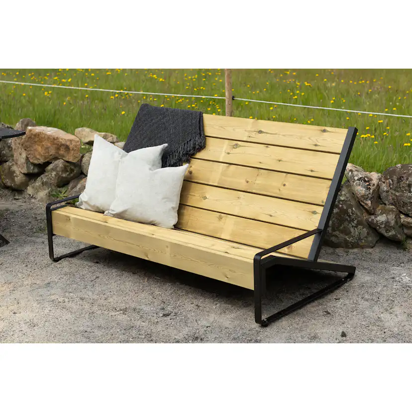 Solsoffa Jabo Vansjön med 2st Gavlar Svart