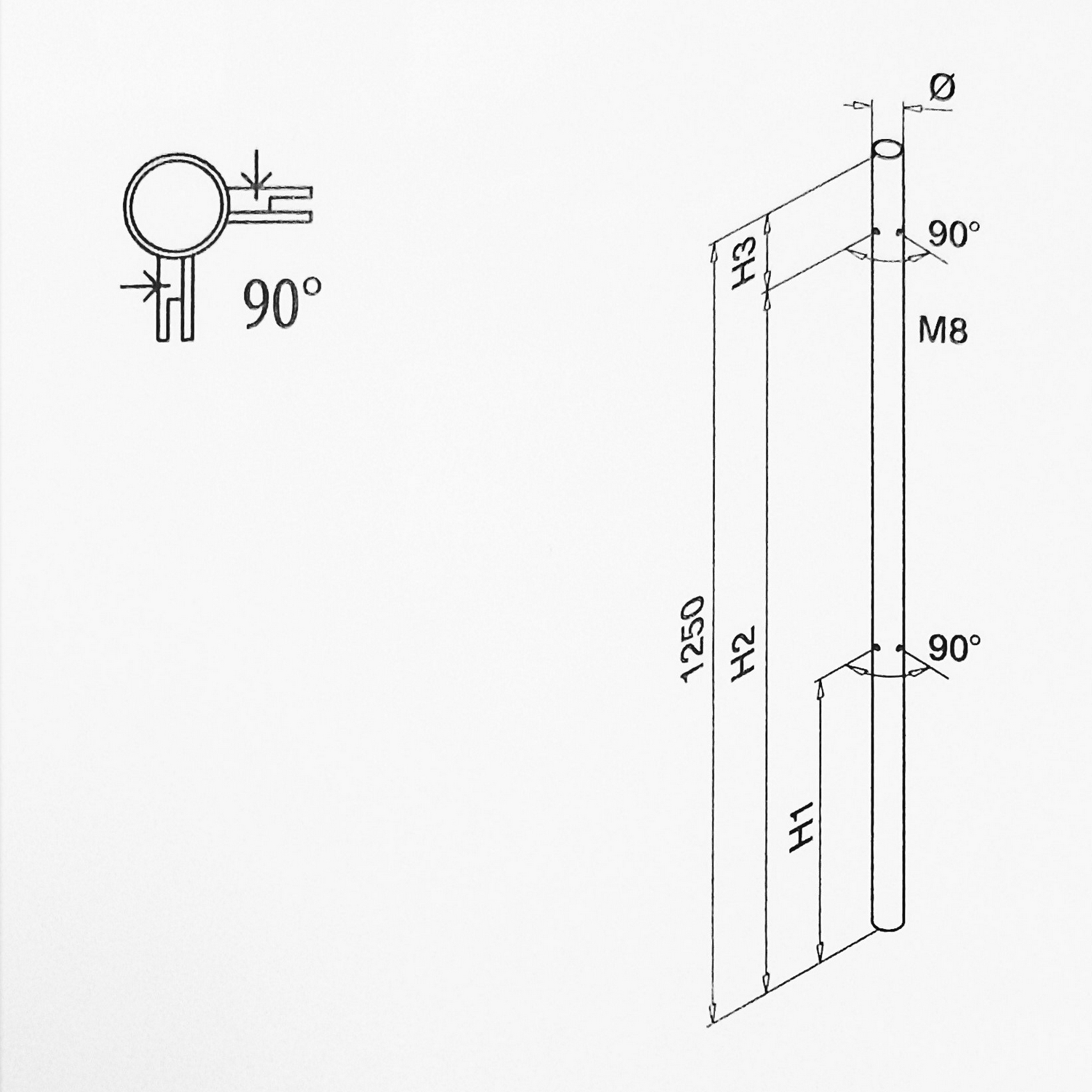 Räckesstolpe Herrljunga Ledstångsfabrik Utanpåliggande Hörn Inomhus Konsol 0555